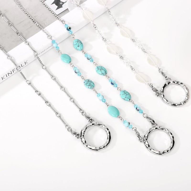 Hongeely Glasses Holder Chain Loop Eyeglasses Necklace Ring for Women Reading Glasses Sunglasses Necklace for Men - Image 4